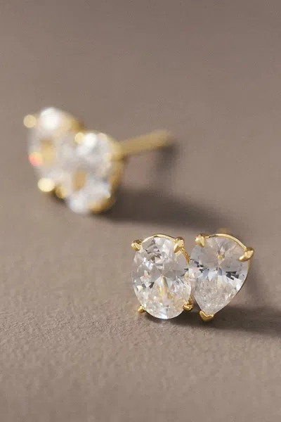 Shashi Toi Et Moi Stud Earrings In Transparent