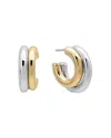 Shashi Two Tone Hoop Earrings