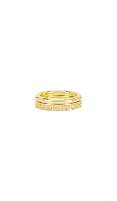 Shashi Vroom Ring Set In Gold