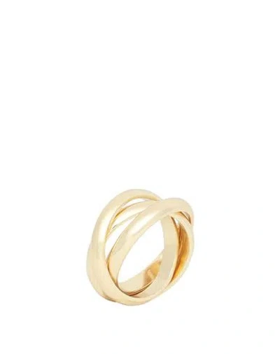 Shashi Woman Ring Gold Size 16 Brass, 585/1000 Gold Plated