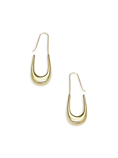 Shashi Women's 14k Goldplated Oval Hoop Earrings In Brass