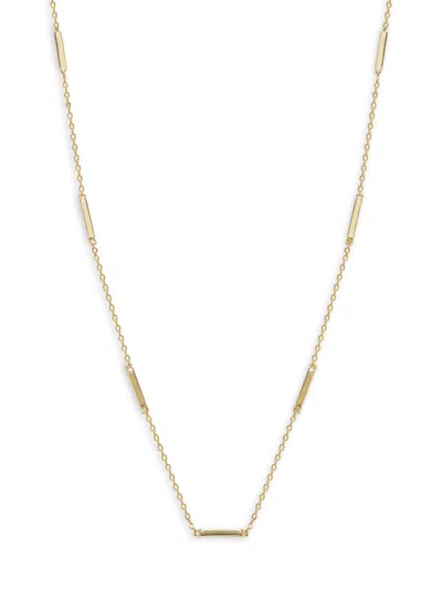 Shashi Women's 14k Goldplated Sterling Silver Bar Pendant Chain Necklace