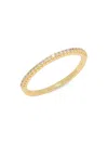 SHASHI WOMEN'S 14K GOLDPLATED STERLING SILVER CUBIC ZIRCONIA BAND RING