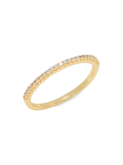 Shashi Women's 14k Goldplated Sterling Silver Cubic Zirconia Band Ring