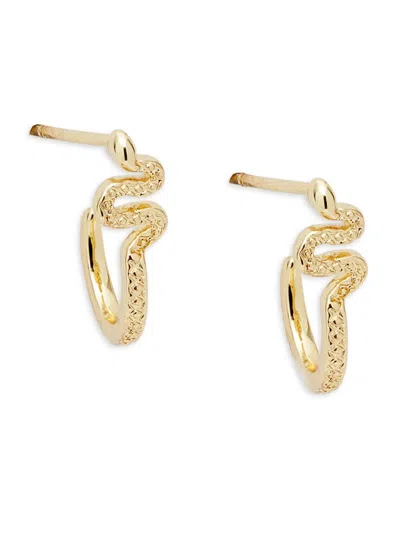 Shashi Women's 14k Goldplated Sterling Silver Snake Huggie Earrings