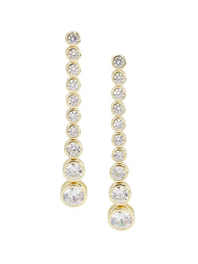 Shashi Women's 14k-gold-plated & Cubic Zirconia Bezel Drop Earrings