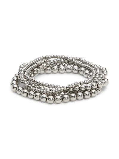 Shashi Women's 4-piece Fortknox Silver Plated Bracelet