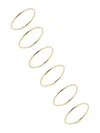 SHASHI WOMEN'S 6-PIECE CLASSIQUE 14K GOLDPLATED STERLING SILVER RING SET