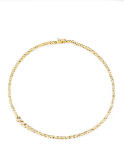 Shashi Women's Astro 14k-gold-plated & Cubic Zirconia Tennis Necklace