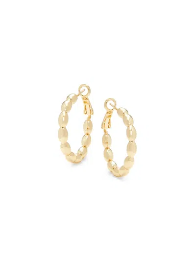 Shashi Women's Baby Fortknox 14k Goldplated Hoop Earrings In Brass