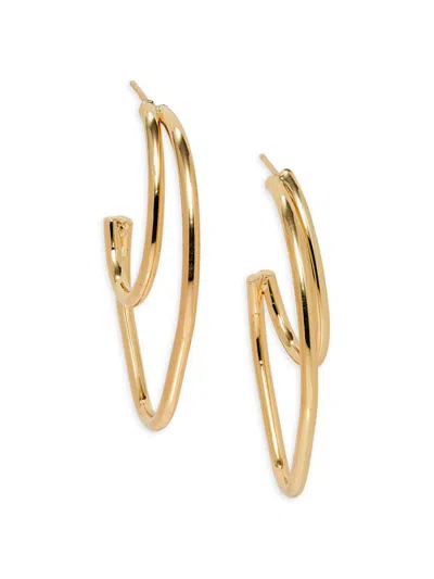 Shashi Women's Barcelona 14k Goldplated Hoop Earrings In Brass