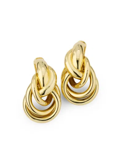 Shashi Women's Genevieve 14k-gold-plated Knot Stud Earrings In Blue