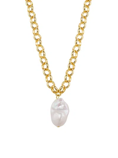 Shashi Women's Giselle 14k-gold-plated & Baroque Pearl Pendant Necklace