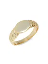 SHASHI WOMEN'S IMPERIAL 14K GOLDPLATED STERLING SILVER SIGNET RING