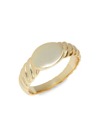 Shashi Women's Imperial 14k Goldplated Sterling Silver Signet Ring