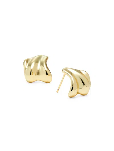 Shashi Women's Isi 14k Goldplated Huggie Earrings In Brass