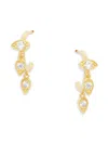 Shashi Women's Kiara 14k Goldplated & Cubic Zirconia Drop Earrings In Silver