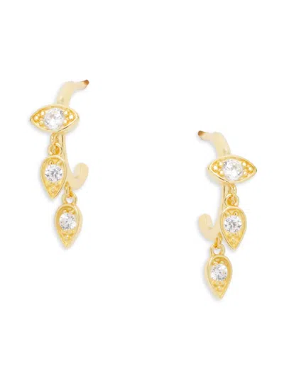 Shashi Women's Kiara 14k Goldplated & Cubic Zirconia Drop Earrings