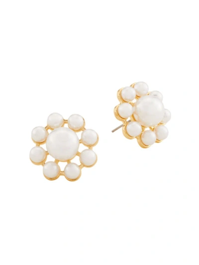 Shashi lola pearl huggie earrings hot sale