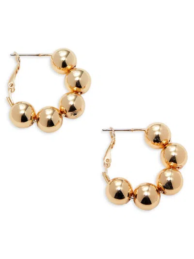 Shashi Women's Paloma 14k Goldplated Bead Hoop Earrings In Brass