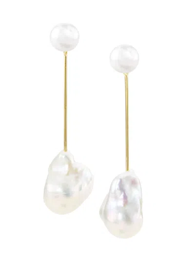 Shashi Women's Petunia 14k-gold-plated & Freshwater Pearl Earrings