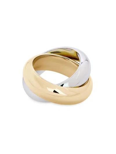 Shashi Women's Ross 14k-gold-plated Twisted Ring In Gold Silver