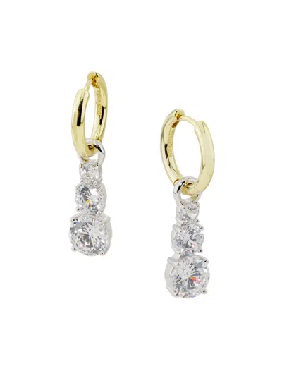 Shashi Women's Solita 14k-gold-plated & Cubic Zirconia Huggie Hoop Earrings