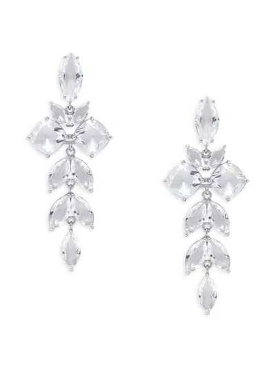 Shashi Women's Verbesina Silverplated & Cubic Zirconia Drop Earrings In Metallic