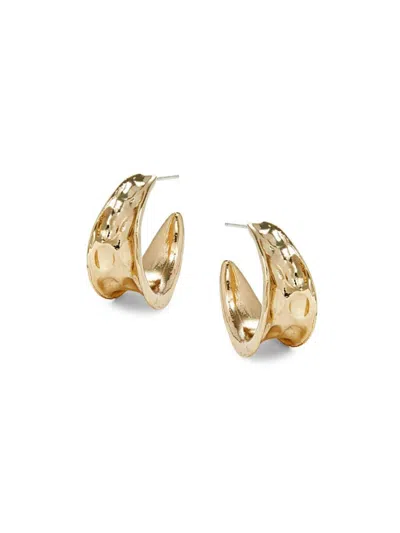 Shashi Women's Wonder 14k Goldplated Hammered Earrings In Brass