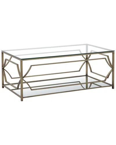 Shatana Home Edward Rectangular Coffee Table In Brass
