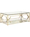 Shatana Home Edward Rectangular Coffee Table In Gold