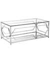 Shatana Home Edward Rectangular Coffee Table In Silver