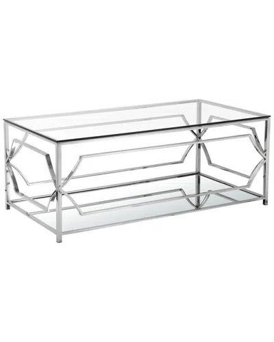 Shatana Home Edward Rectangular Coffee Table In Silver