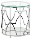 Shatana Home Edward Round Side Table In Silver