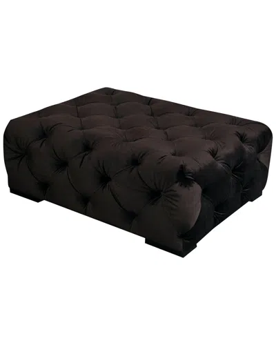 Shatana Home Jasper Rectangular Velvet Ottoman In Brown