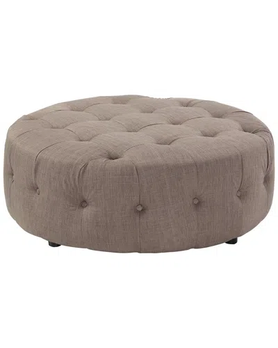 Shatana Home Jasper Small Round Ottoman In Brown