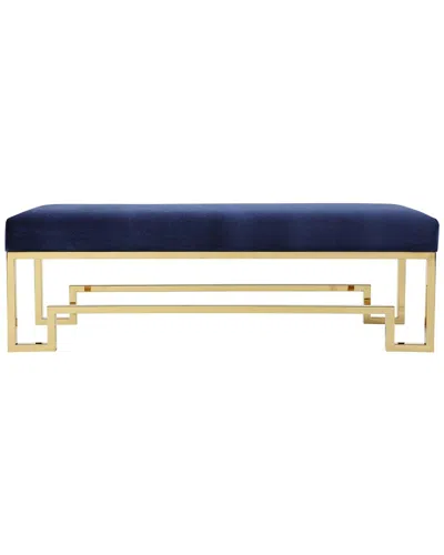 Shatana Home Laurence Velvet Bench In Gold