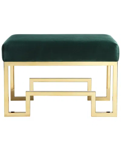 Shatana Home Laurence Velvet Stool In Gold
