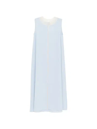 Shatha Essa Bead-embellished Maxi Dress In Blue