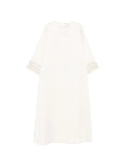 Shatha Essa Bell-sleeve Maxi Dress In White