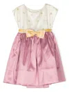 Shatha Essa Cap-sleeve Bow Midi Dress In Pink