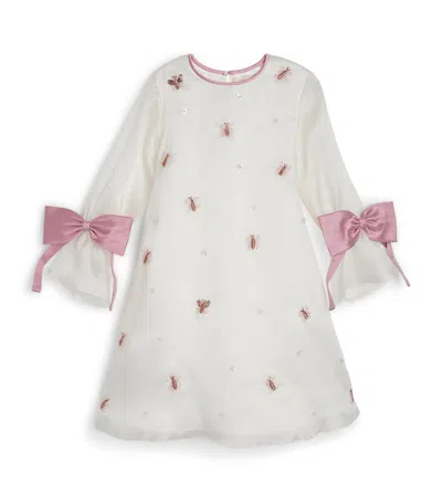 Shatha Essa Kids' Embellished Bow-detail Dress (2-14 Years) In White