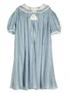 Shatha Essa Embellished Sailor Collar And Bow Detail Dress In Blue