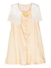 Shatha Essa Embroidered Cape-panel Dress In Gold