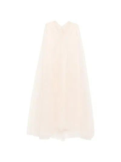 Shatha Essa Faux-pearl Embellished Maxi Dress In Neutral