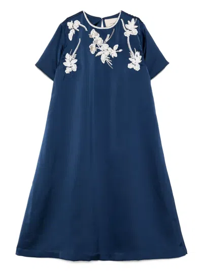 Shatha Essa Kids' Floral Embroidered Dress
