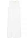Shatha Essa Front Slit Dress In White