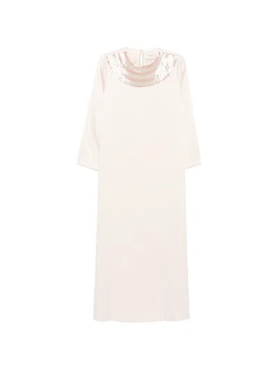 Shatha Essa Paillette-embellished Maxi Dress In Neutral