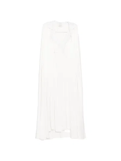 Shatha Essa Satin Maxi Dress In White