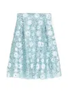 Shop Shatha Essa Sequin-embellished Box Pleated Skirt